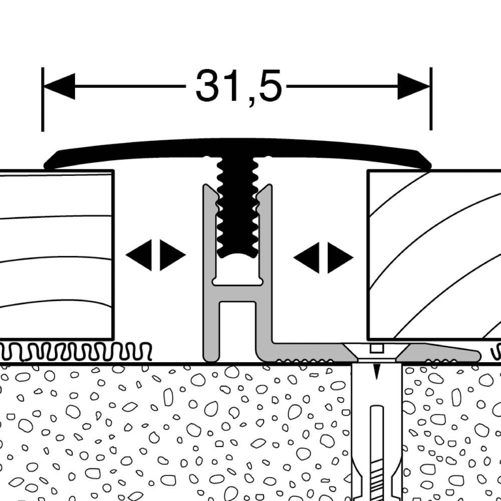 Übergangsprofil Monoclip Typ 558 H 100cm