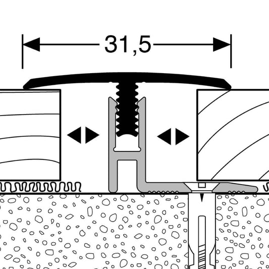 Übergangsprofil Monoclip Typ 561 H 100cm