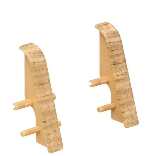 Zwischenstück Kunststoff für Stecksockelleiste 19x39mm (2 Stk./Pack) Eiche*