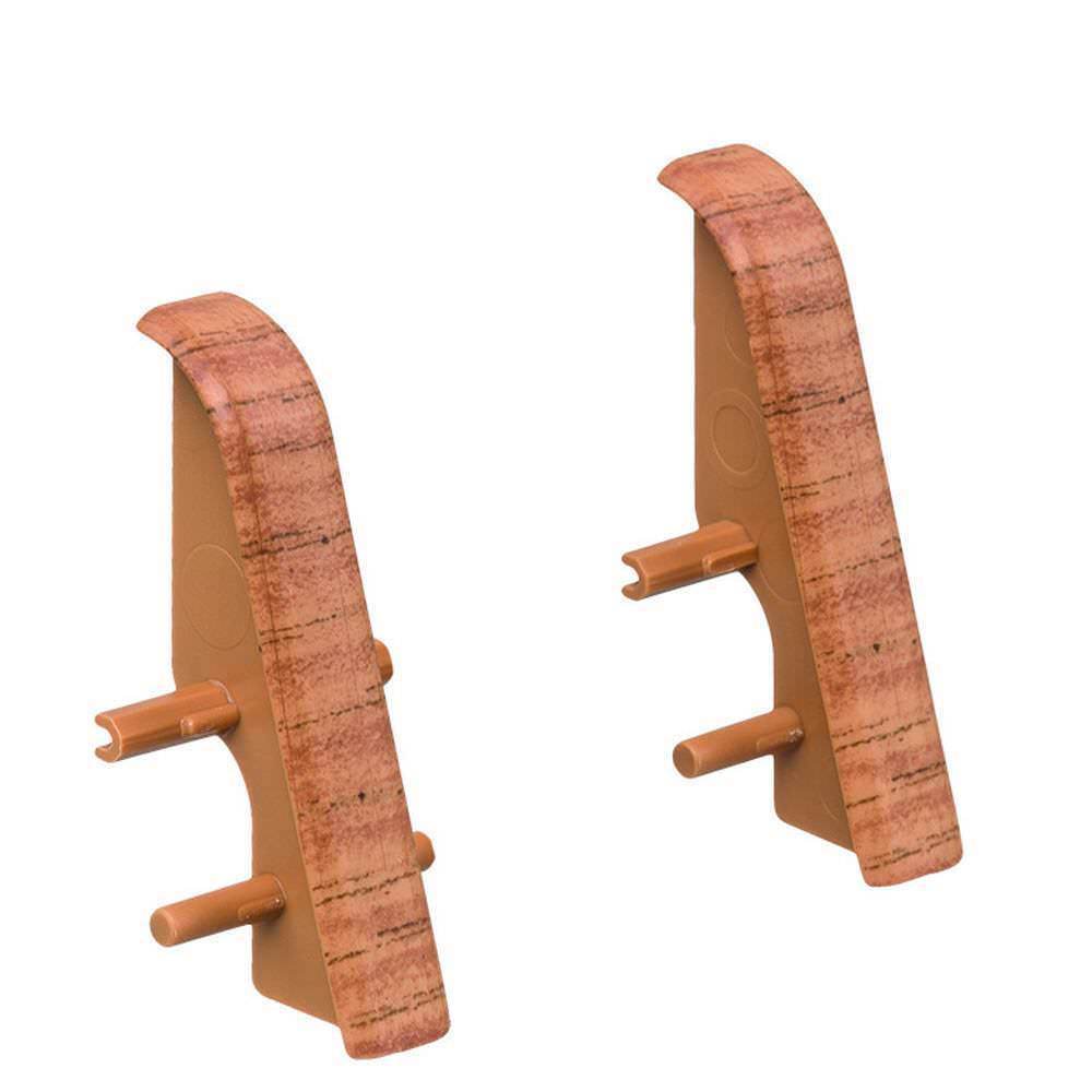 Zwischenstück Kunststoff für Stecksockelleiste 19x39mm (2 Stk./Pack) Kirsche / Nussbaum hell*