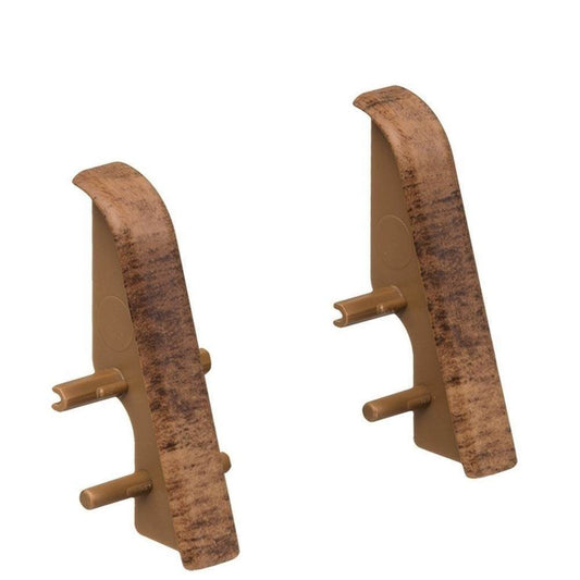 Zwischenstück Kunststoff für Stecksockelleiste 19x39mm (2 Stk./Pack) Nussbaum dunkel*
