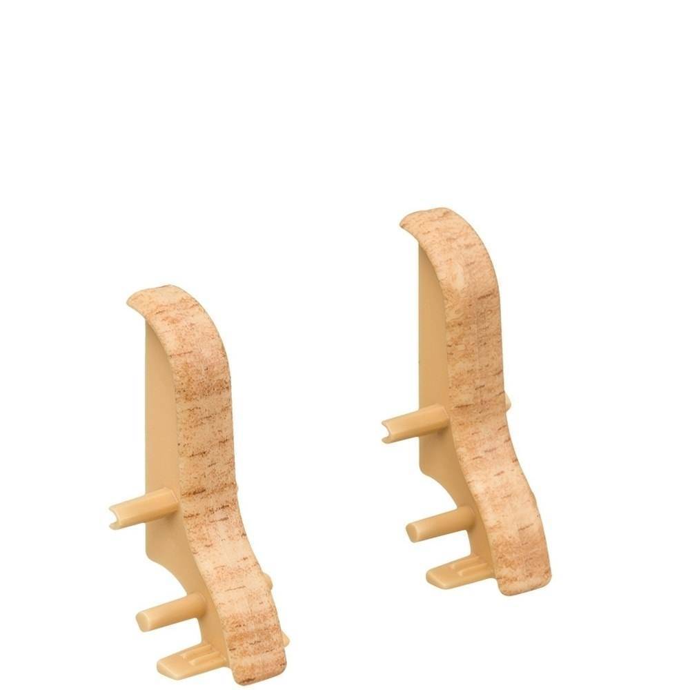 Zwischenstück Kunststoff für Stecksockelleiste 19x39mm geschwung. (2 Stk./Pack) Buche*