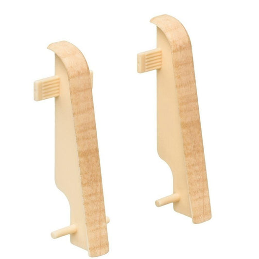 Zwischenstück Kunststoff für Stecksockelleiste 19x58mm (2 Stk./Pack) Ahorn*
