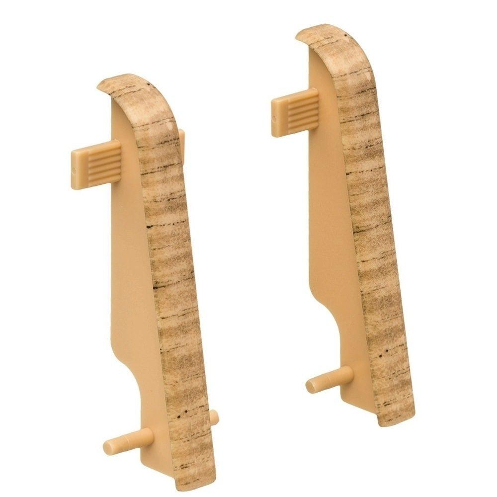 Zwischenstück Kunststoff für Stecksockelleiste 19x58mm (2 Stk./Pack) Eiche*