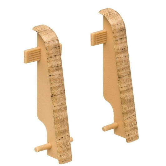 Zwischenstück Kunststoff für Stecksockelleiste 19x58mm (2 Stk./Pack) Eiche*