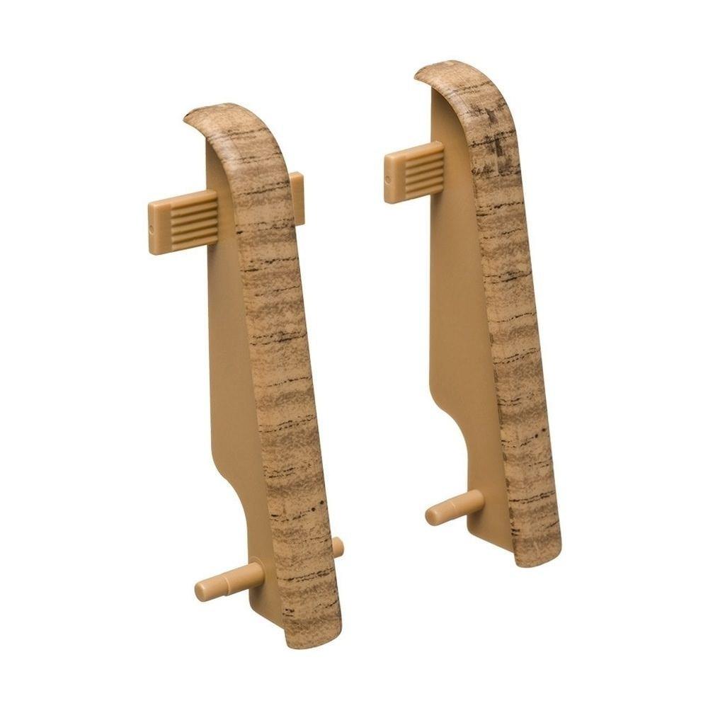 Zwischenstück Kunststoff für Stecksockelleiste 19x58mm (2 Stk./Pack) Eiche dunkel*