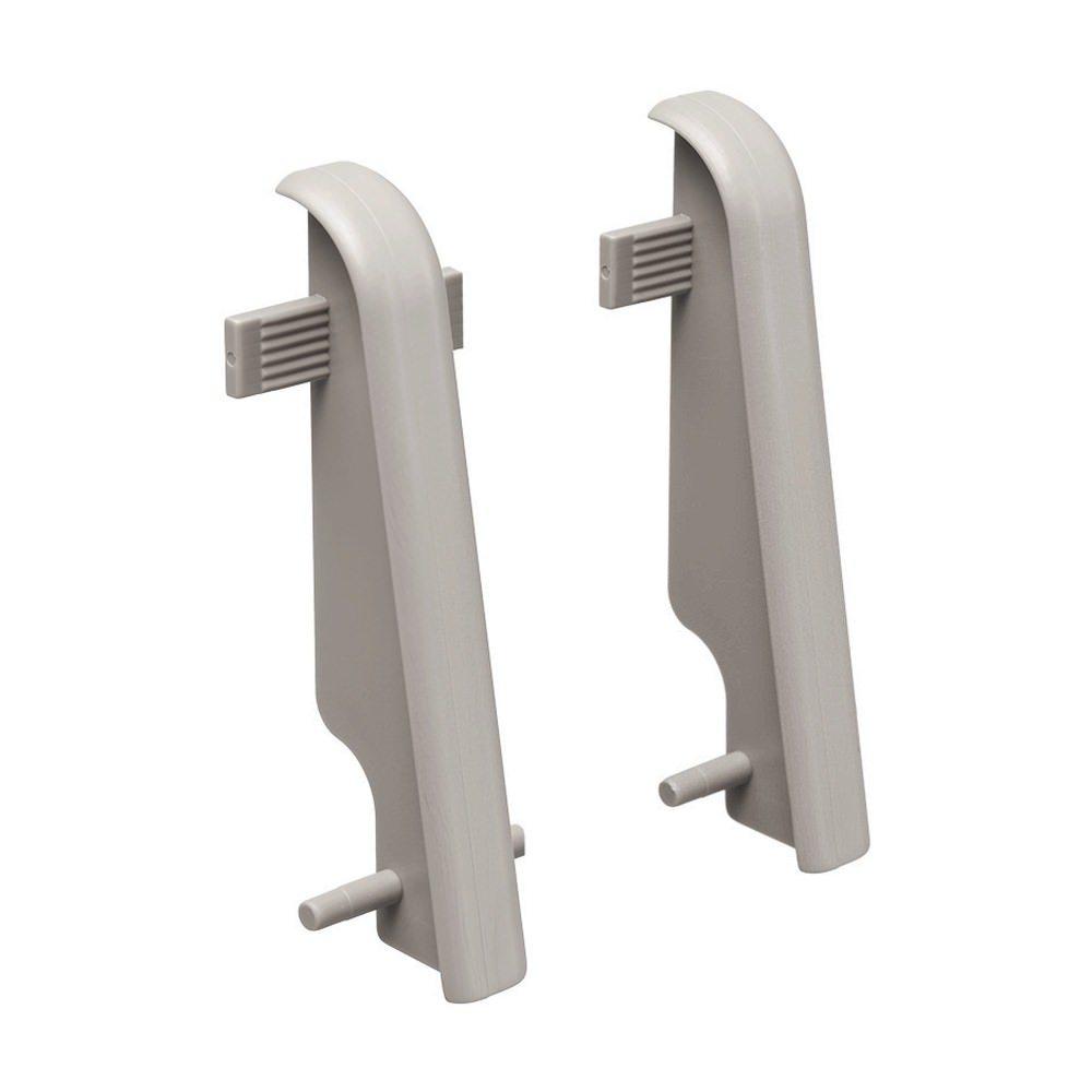 Zwischenstück Kunststoff für Stecksockelleiste 19x58mm (2 Stk./Pack) grau
