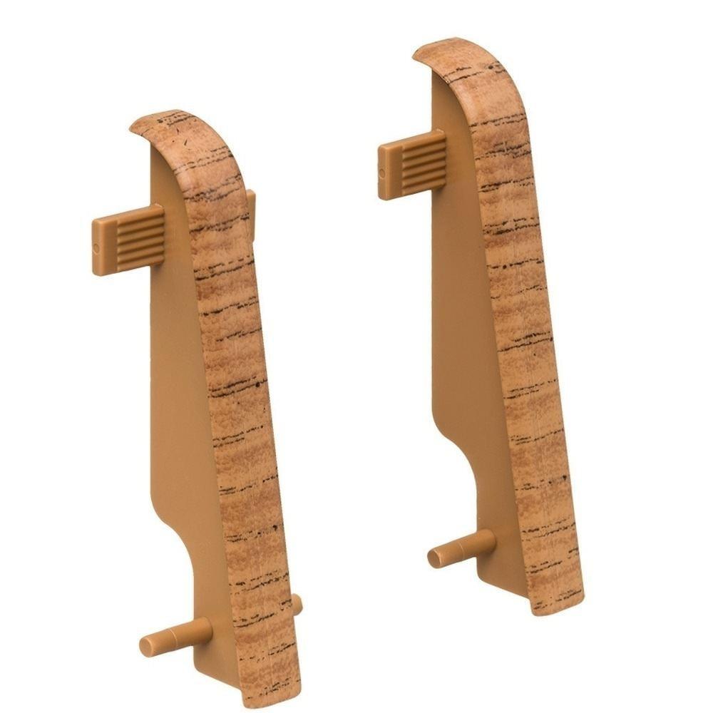 Zwischenstück Kunststoff für Stecksockelleiste 19x58mm (2 Stk./Pack) Kirsche / Nussbaum hell*
