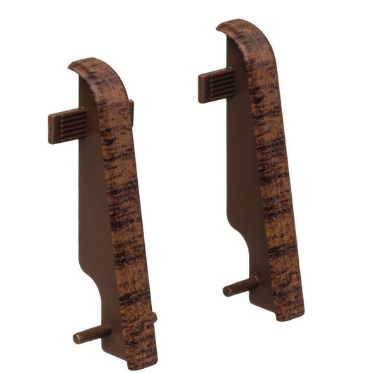 Zwischenstück Kunststoff für Stecksockelleiste 19x58mm (2 Stk./Pack) Merbau Sedan / Jatoba brasil*