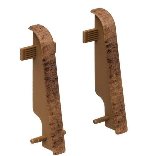 Zwischenstück Kunststoff für Stecksockelleiste 19x58mm (2 Stk./Pack) Nussbaum dunkel*