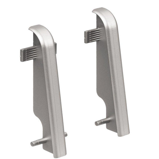 Zwischenstück Kunststoff für Stecksockelleiste 19x58mm (2 Stk./Pack) silber