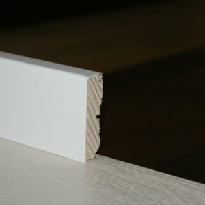 50 lfm Sockelleisten Weiß, 16x58mm, HOCO CUBE 631UM, Fichtenkern (ab 2,59€ /lfm)